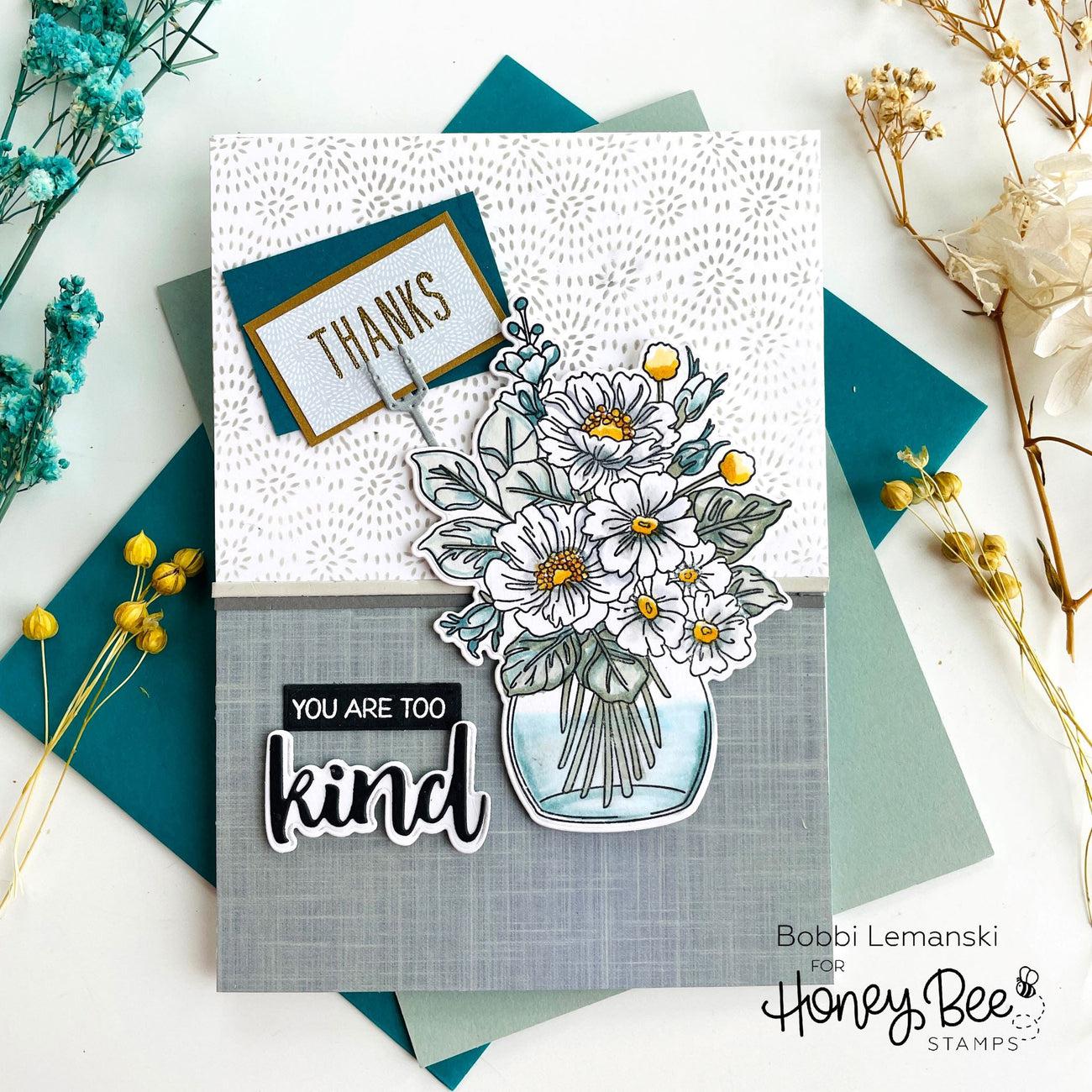 Honey Bee Stamps - Clear Stamps - Floral Vase-ScrapbookPal