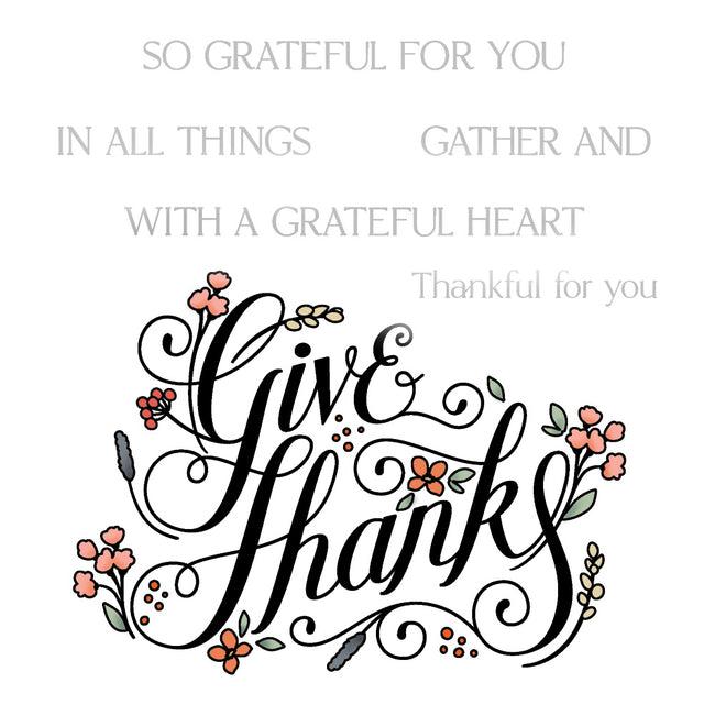 Honey Bee Stamps - Clear Stamps - Give Thanks-ScrapbookPal