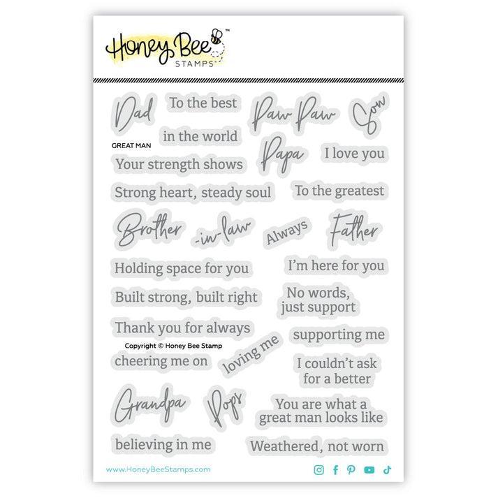 Honey Bee Stamps - Clear Stamps - Great Man-ScrapbookPal