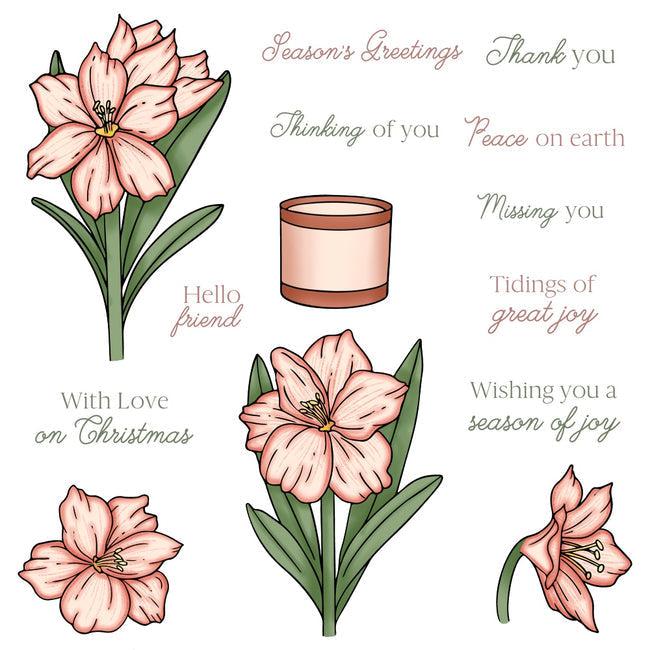 Honey Bee Stamps - Clear Stamps - Holiday Blooms-ScrapbookPal