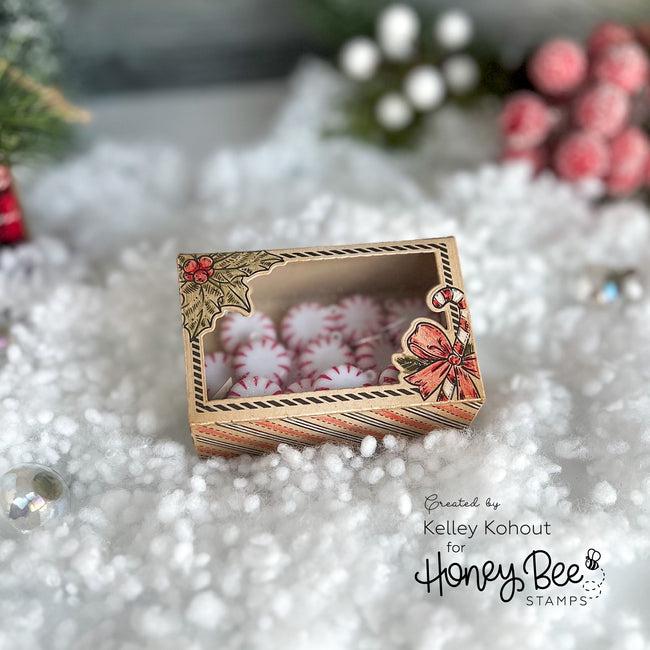 Honey Bee Stamps - Clear Stamps - Holiday Treats Vintage Gift Card Box Add-On-ScrapbookPal