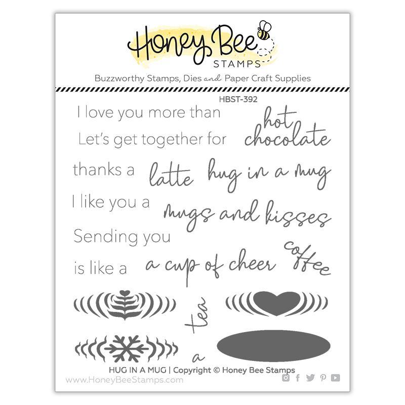 Honey Bee Stamps - Clear Stamps - Hug In A Mug-ScrapbookPal