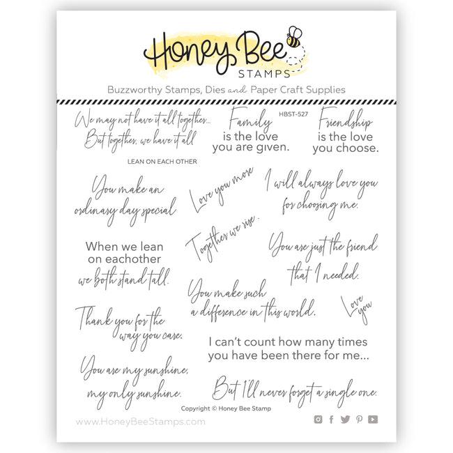 Honey Bee Stamps - Clear Stamps - Lean on Each Other-ScrapbookPal