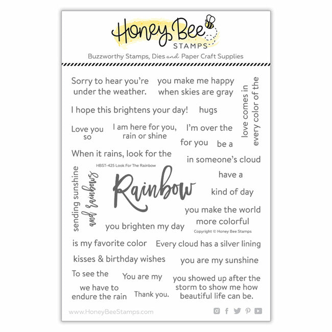 Honey Bee Stamps - Clear Stamps - Look For The Rainbow-ScrapbookPal