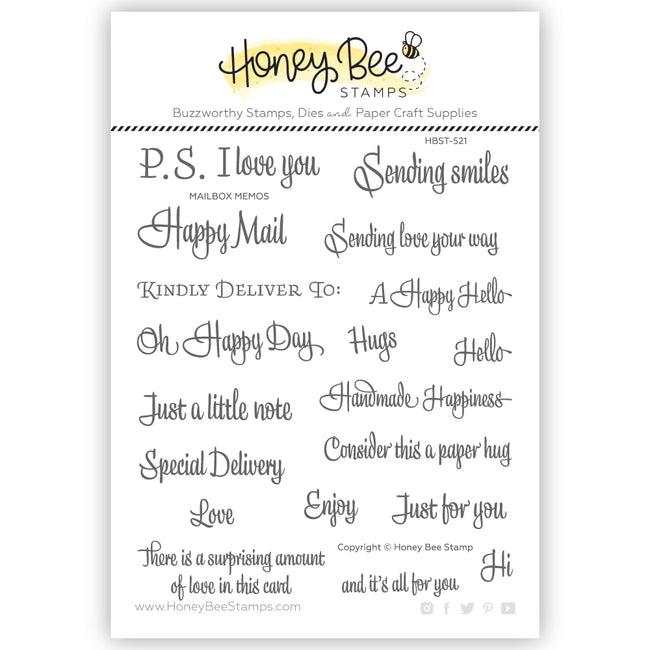 Honey Bee Stamps - Clear Stamps - Mailbox Memos-ScrapbookPal