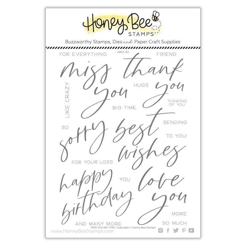 Honey Bee Stamps - Clear Stamps - Miss You Big Time-ScrapbookPal