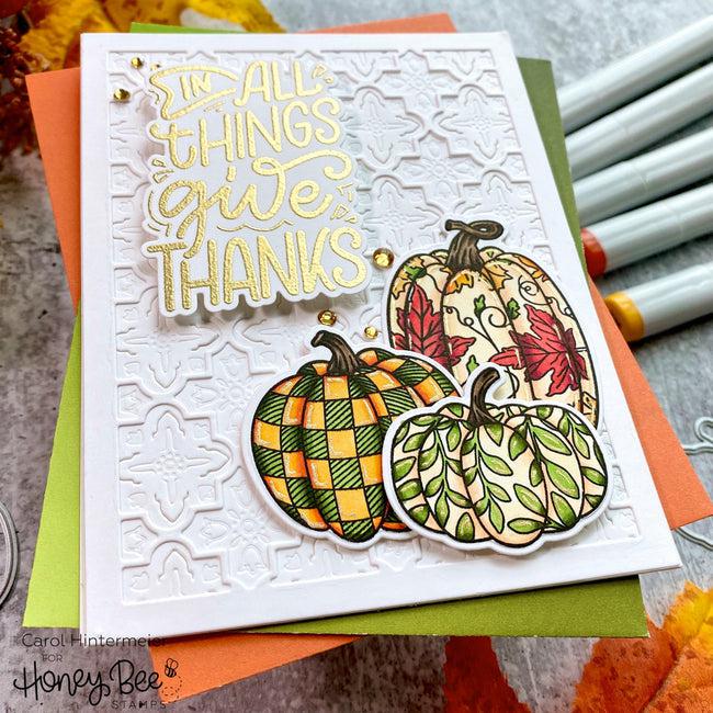 Honey Bee Stamps - Clear Stamps - Painted Pumpkins-ScrapbookPal