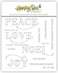 Honey Bee Stamps - Clear Stamps - Peace, Love, Joy-ScrapbookPal