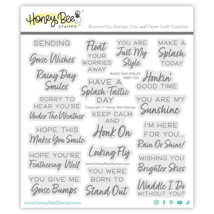 Honey Bee Stamps - Clear Stamps - Rainy Day Smiles-ScrapbookPal