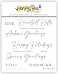 Honey Bee Stamps - Clear Stamps - Seasonal Sentiments-ScrapbookPal