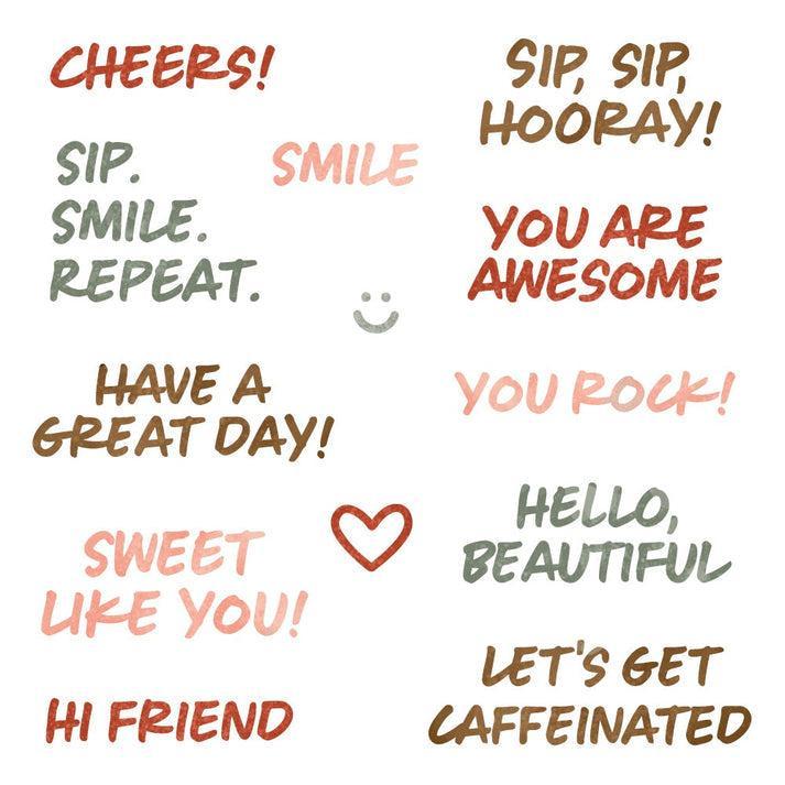 Honey Bee Stamps - Clear Stamps - Sip. Smile. Repeat.-ScrapbookPal