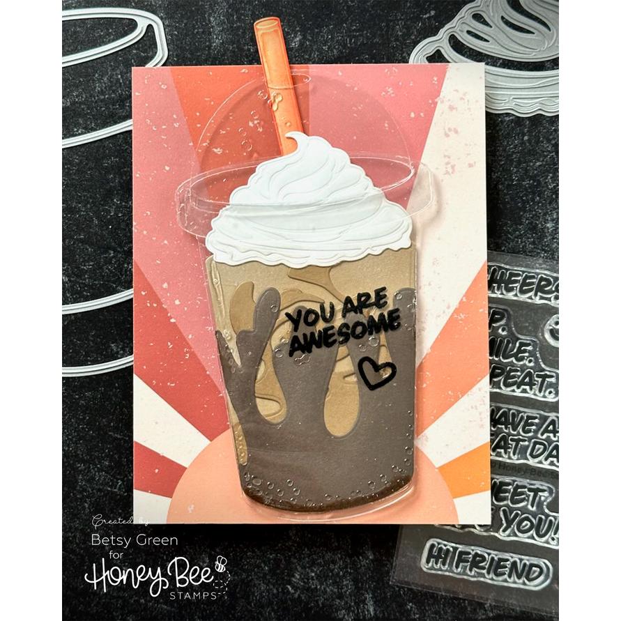 Honey Bee Stamps - Clear Stamps - Sip. Smile. Repeat.-ScrapbookPal