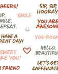 Honey Bee Stamps - Clear Stamps - Sip. Smile. Repeat.-ScrapbookPal