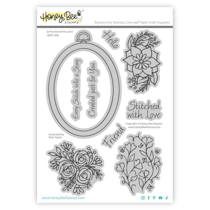 Honey Bee Stamps - Clear Stamps - Stitched With Love-ScrapbookPal