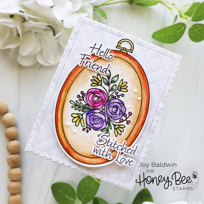 Honey Bee Stamps - Clear Stamps - Stitched With Love-ScrapbookPal