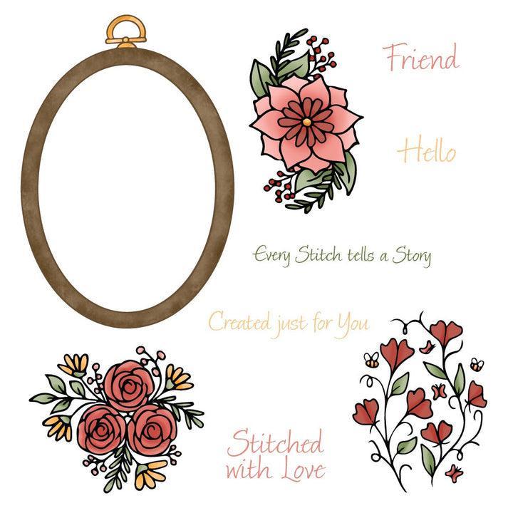 Honey Bee Stamps - Clear Stamps - Stitched With Love-ScrapbookPal