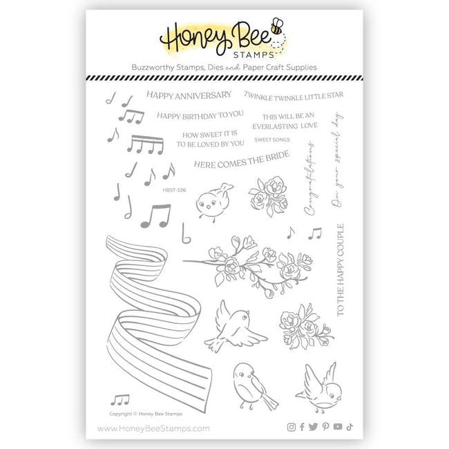 Honey Bee Stamps - Clear Stamps - Sweet Songs-ScrapbookPal