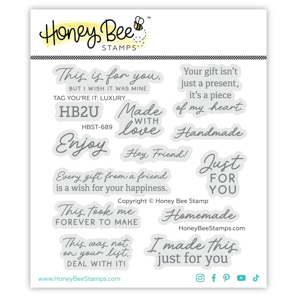 Honey Bee Stamps - Clear Stamps - Tag You're It: Luxury-ScrapbookPal