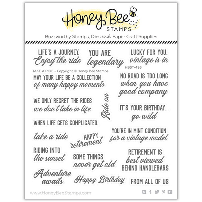 Honey Bee Stamps - Clear Stamps - Take A Ride-ScrapbookPal