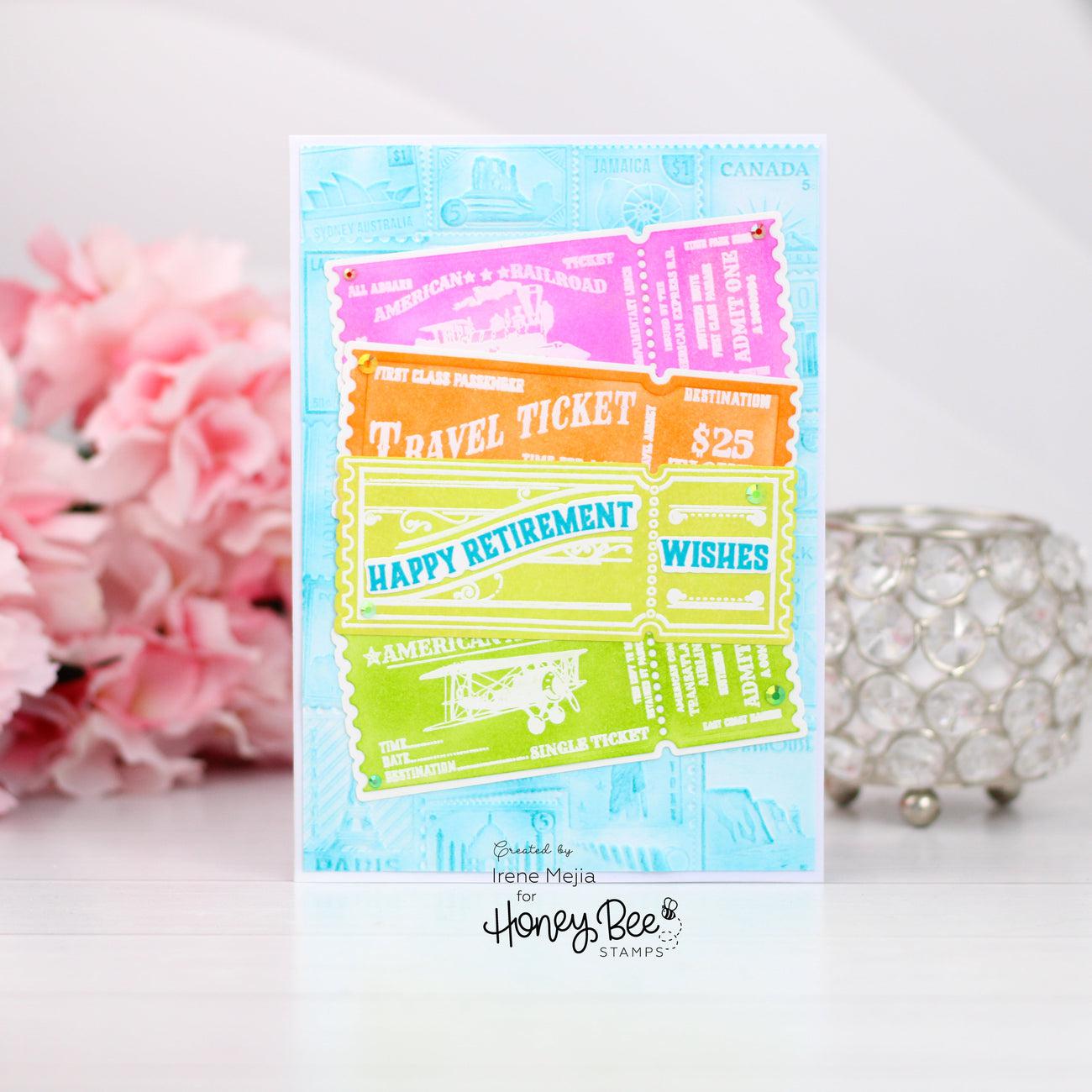 Honey Bee Stamps - Clear Stamps - Ticket To Ride-ScrapbookPal