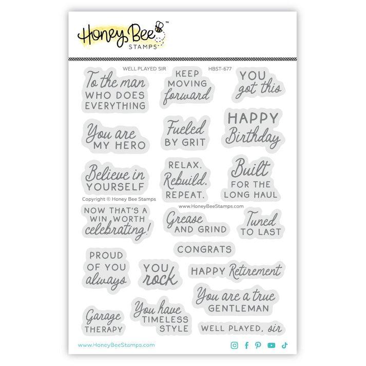 Honey Bee Stamps - Clear Stamps - Well Played Sir-ScrapbookPal