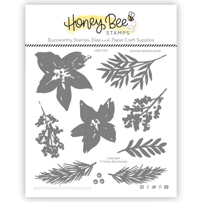 Honey Bee Stamps - Clear Stamps - Winter Watercolor-ScrapbookPal
