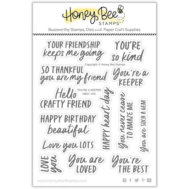 Honey Bee Stamps - Clear Stamps - You&#39;re A Keeper-ScrapbookPal