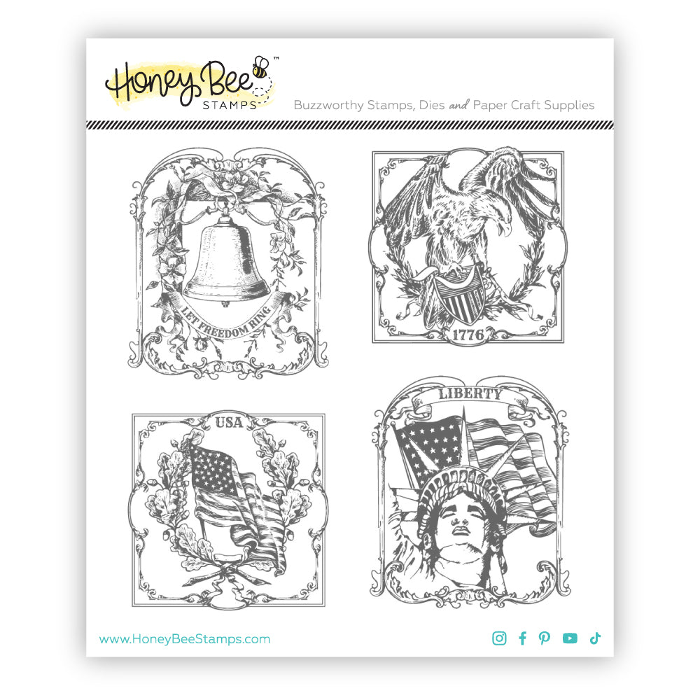 Honey Bee Stamps - Cling Stamps - Let Freedom Ring-ScrapbookPal