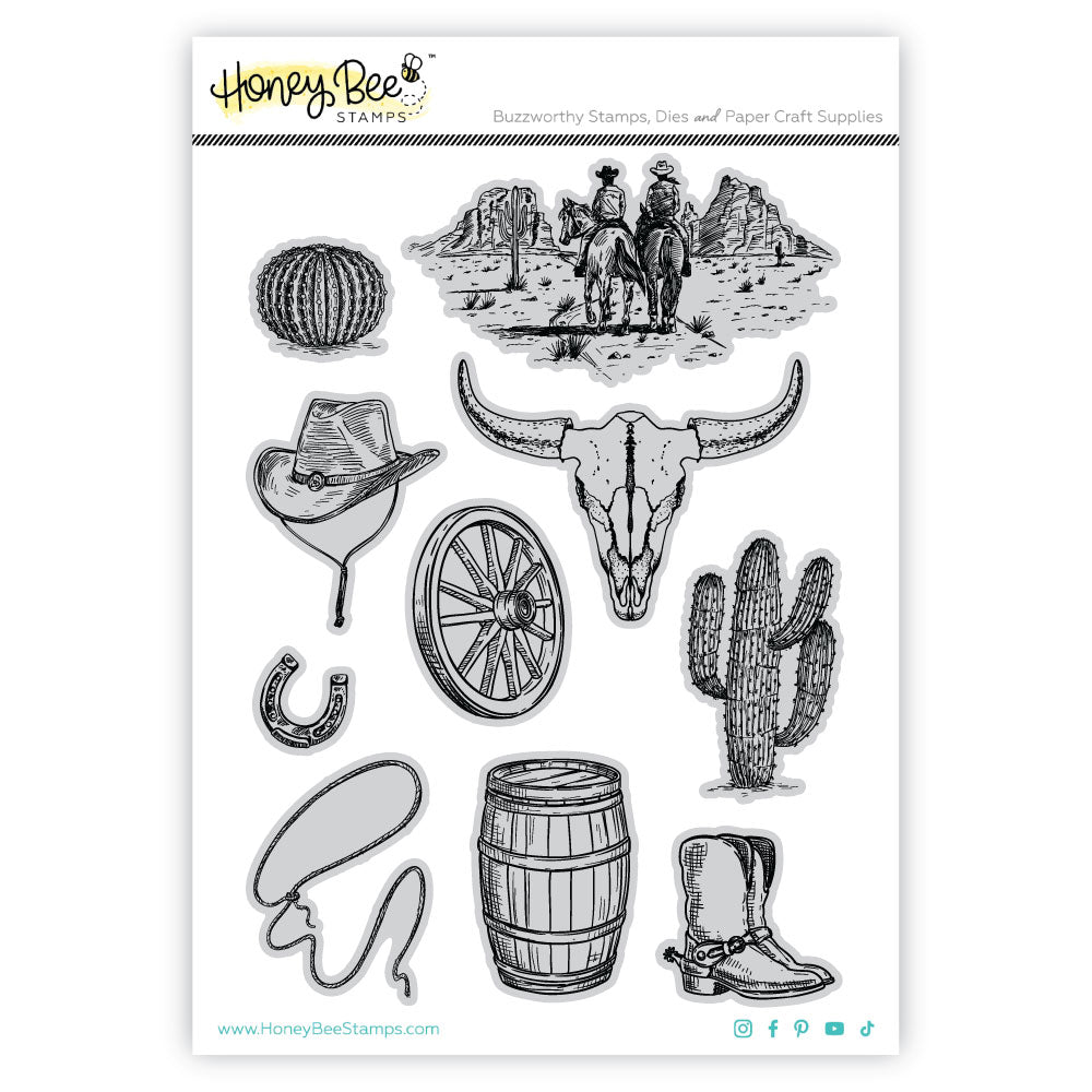 Honey Bee Stamps - Cling Stamps - On The Range-ScrapbookPal