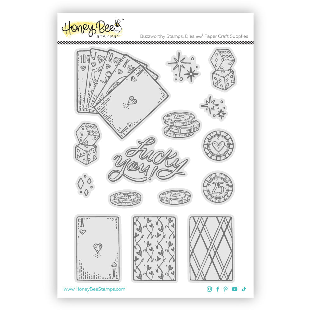 Honey Bee Stamps - Cling Stamps - Royal Flush-ScrapbookPal