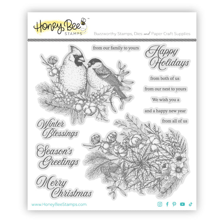 Honey Bee Stamps - Cling Stamps - Winter Song-ScrapbookPal