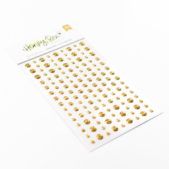 Honey Bee Stamps - Enamel Stickers - Gold Glimmer-ScrapbookPal