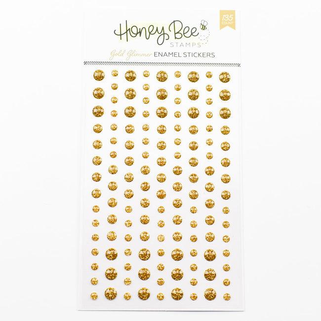 Honey Bee Stamps - Enamel Stickers - Gold Glimmer-ScrapbookPal