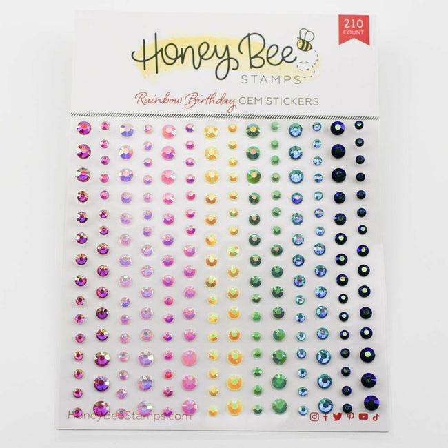 Honey Bee Stamps - Gem Stickers - Rainbow Birthday-ScrapbookPal
