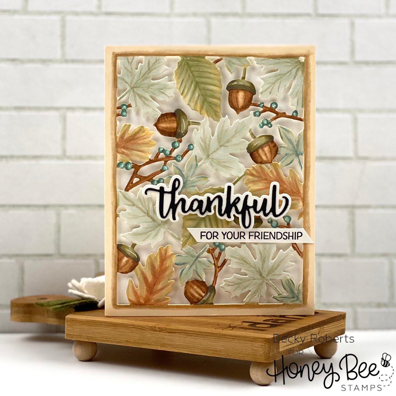 Honey Bee Stamps - Honey Cuts - Autumn Splendor A2 Cover Plate-ScrapbookPal