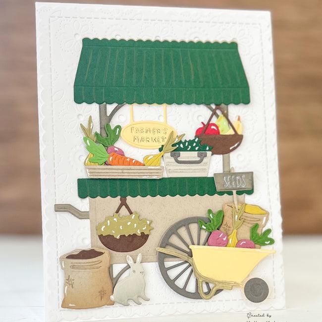 Honey Bee Stamps - Honey Cuts - Farmer&#39;s Market Cart Add-On-ScrapbookPal