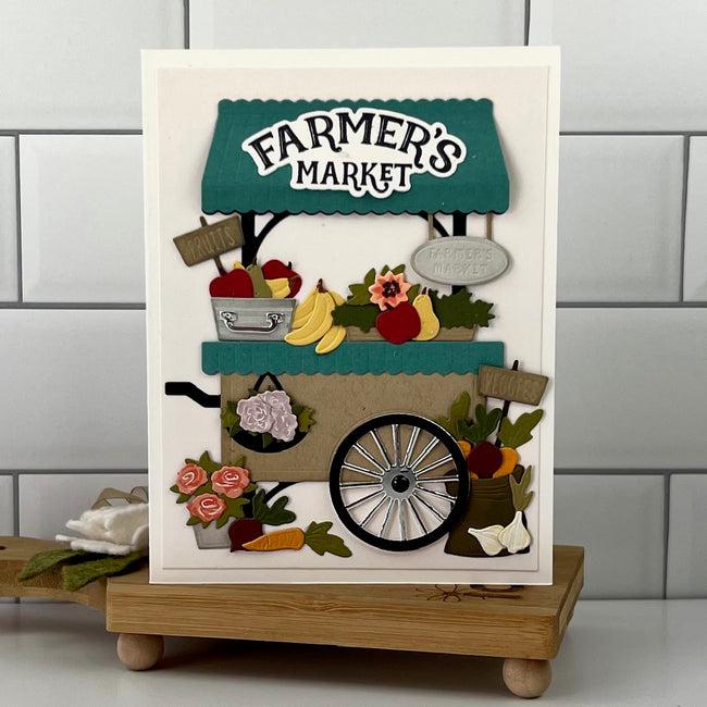 Honey Bee Stamps - Honey Cuts - Farmer&#39;s Market Cart Add-On-ScrapbookPal