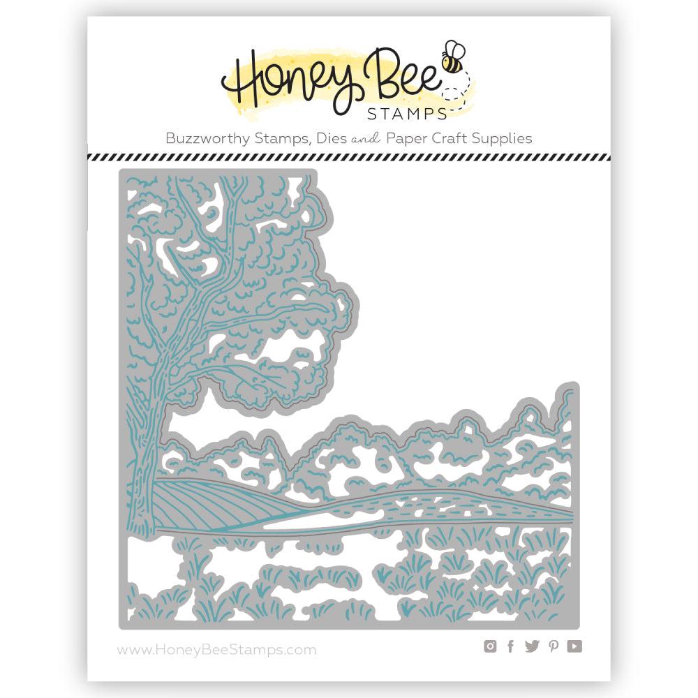 Honey Bee Stamps - Honey Cuts - Farmhouse Fields Scene Builder Cover Plate-ScrapbookPal