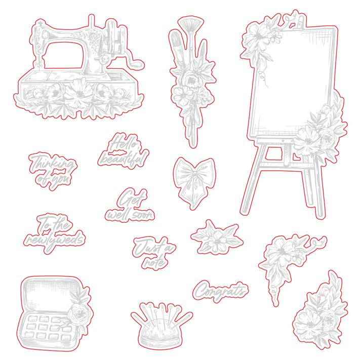 Honey Bee Stamps - Honey Cuts - Floral Easel-ScrapbookPal