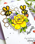 Honey Bee Stamps - Clear Stamps - Bloom And Buzz-ScrapbookPal