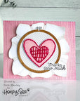 Honey Bee Stamps - Honey Cuts - In Stitches: Heart-ScrapbookPal