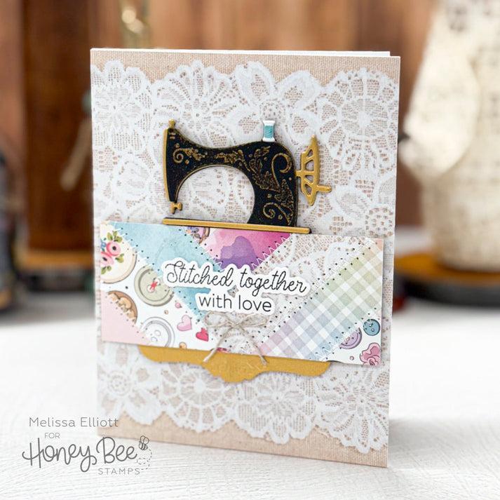 Honey Bee Stamps - Honey Cuts - Lovely Layers: Antique Sewing Table-ScrapbookPal