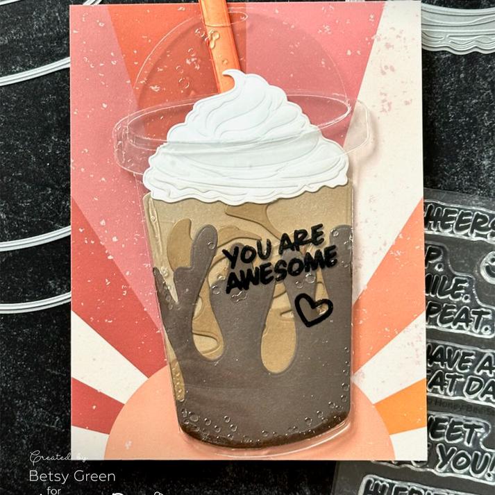 Honey Bee Stamps - Honey Cuts - Lovely Layers: Coffee Cup Swirls Add-On-ScrapbookPal