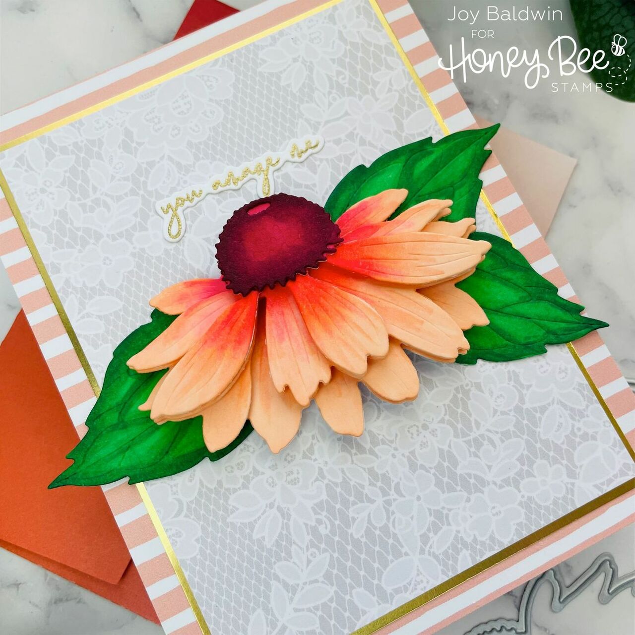 Honey Bee Stamps - Honey Cuts - Lovely Layers: Coneflower-ScrapbookPal