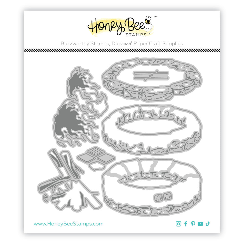 Honey Bee Stamps - Honey Cuts - Lovely Layers: Firepit-ScrapbookPal