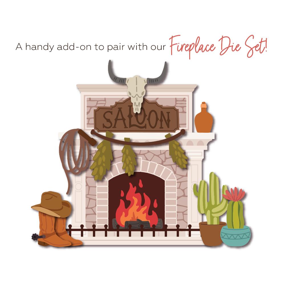 Honey Bee Stamps - Honey Cuts - Lovely Layers: Fireplace - Lodge Add-On-ScrapbookPal