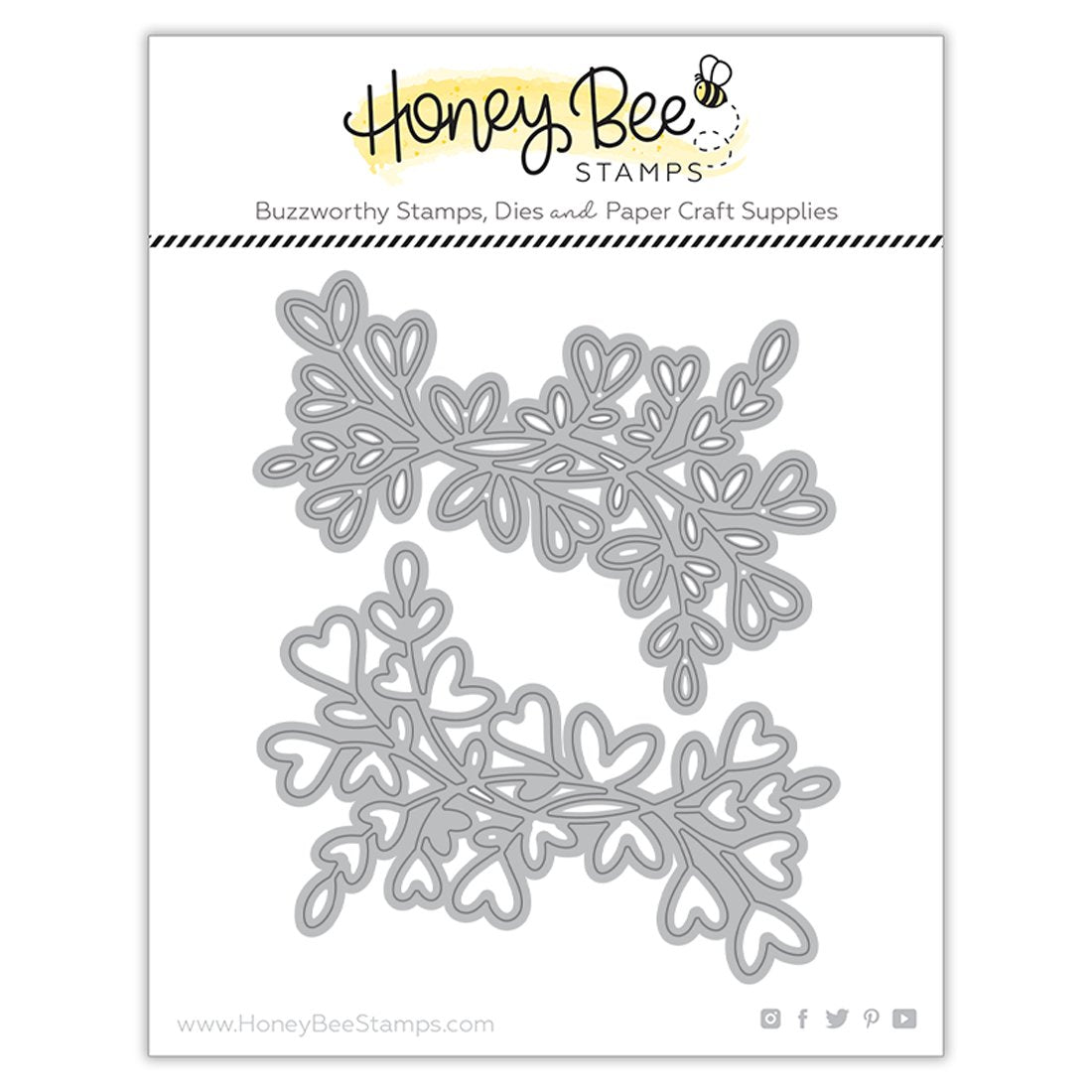 Honey Bee Stamps - Honey Cuts - Lovely Layers: Heart Vine-ScrapbookPal