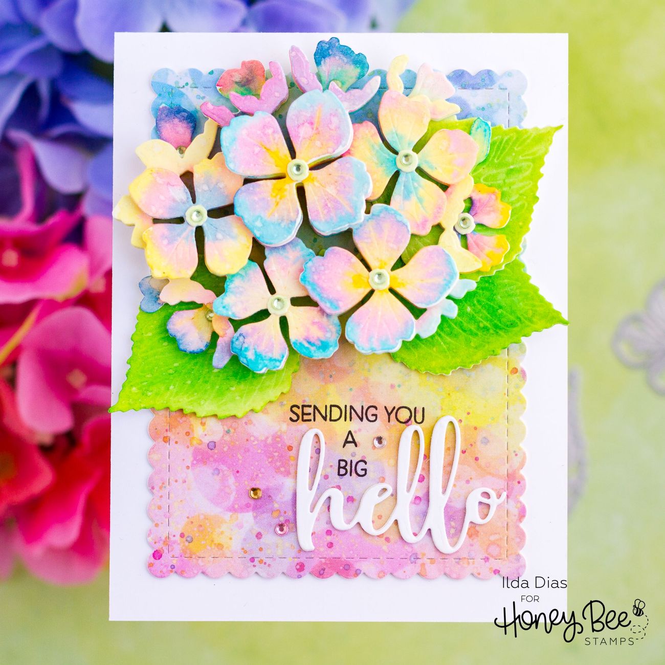 Honey Bee Stamps - Honey Cuts - Lovely Layers: Hydrangea-ScrapbookPal