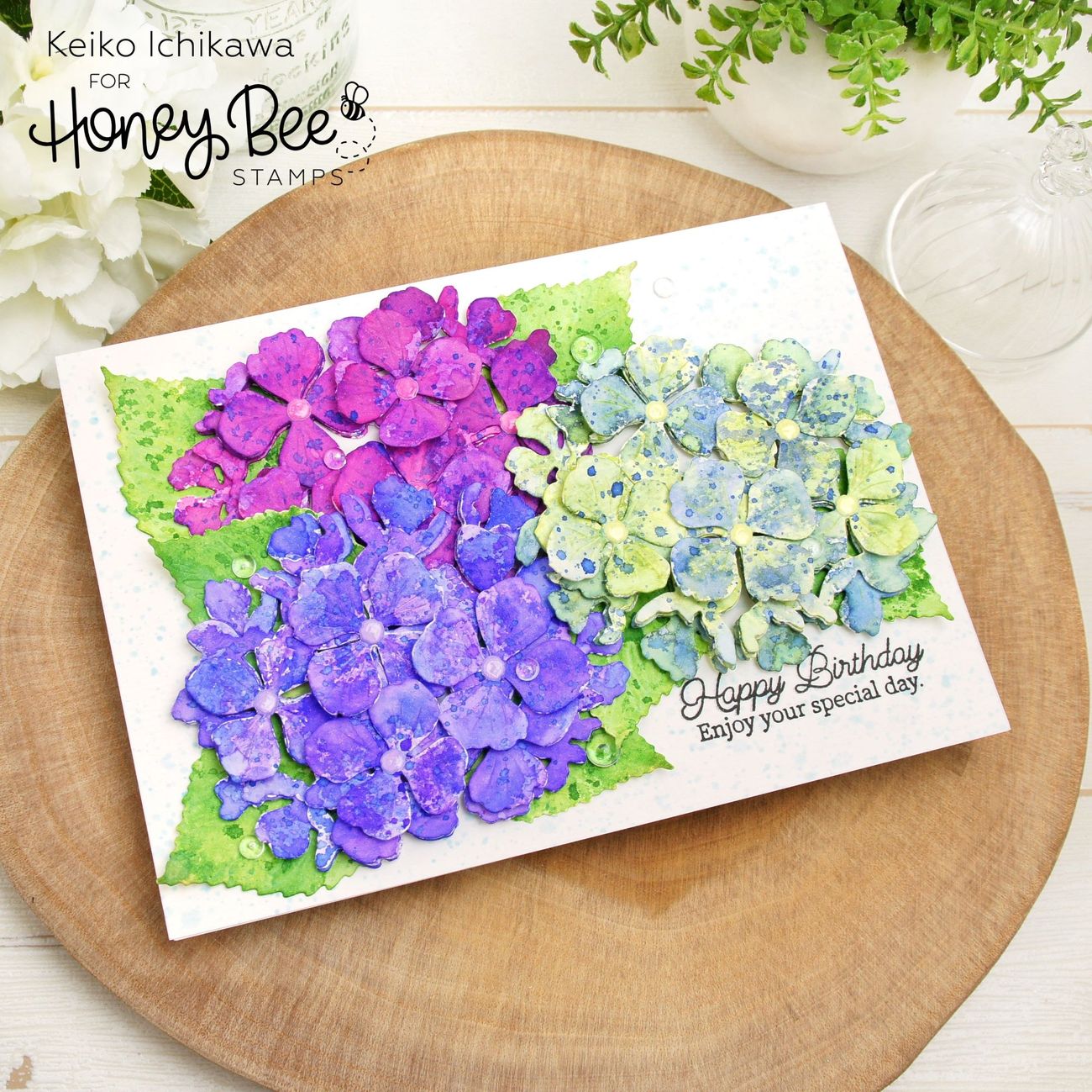 Honey Bee Stamps - Honey Cuts - Lovely Layers: Hydrangea-ScrapbookPal