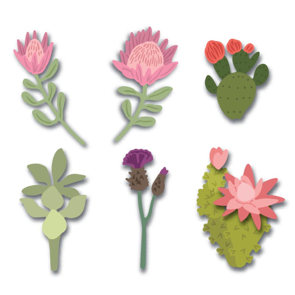 Honey Bee Stamps - Honey Cuts - Lovely Layers: Mini Desert Blooms-ScrapbookPal